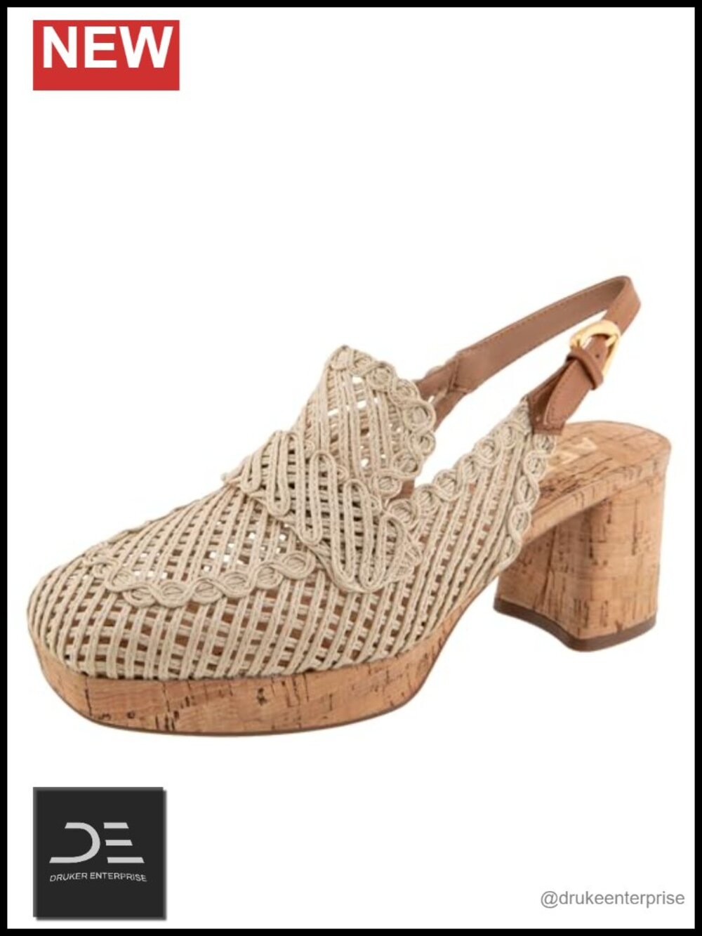 Heeled Loafer with Platform Sole OrthoLite Insole Adjustable Buckle Slingback